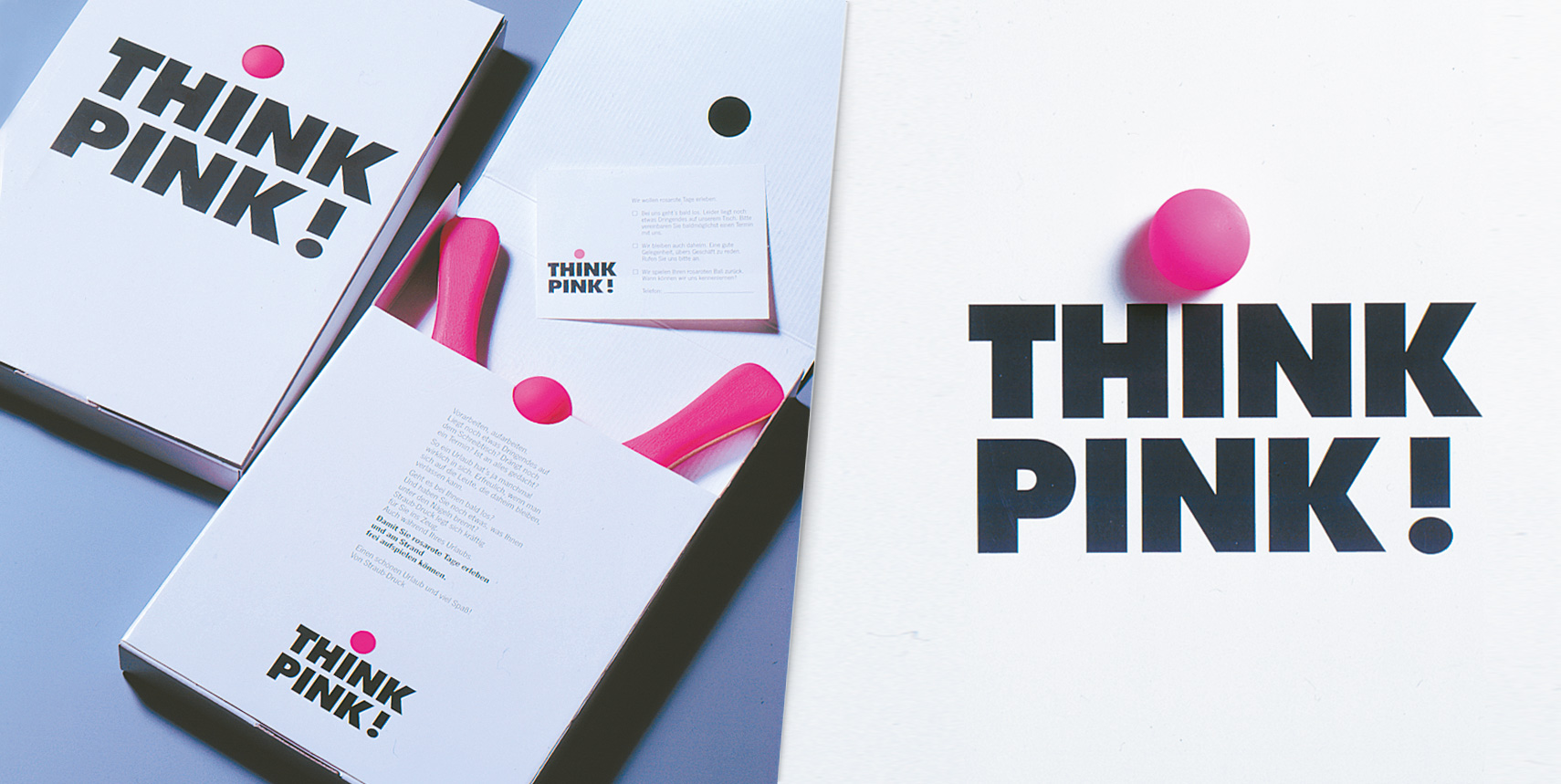 Gestaltung Sommer-Mailing Think Pink | GO SPECIAL, Designatelier