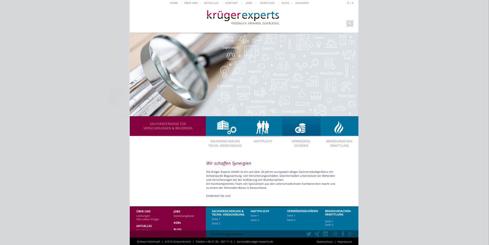 Responsive Website für Krüger Experts